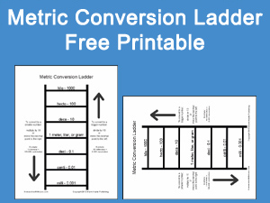 Metric Conversion Ladder Free Printable