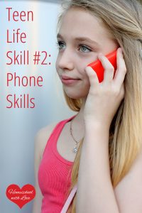 Teen talking on cell phone - Teen Life Skill #2: Phone Skills