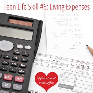 Calculator and bills - Teen Life Skill #6: Living Expenses