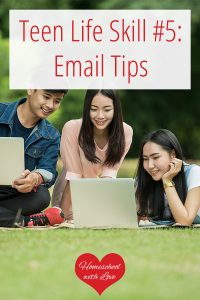 Teens looking at computer - Teen Life Skill #5: Email Tips
