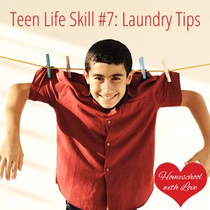 Teen hanging from clothesline - Teen Life Skill #7: Laundry Tips
