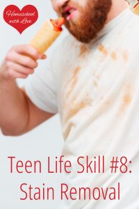 Man with dirty shirt eating hot dog - Teen Life Skill #8: Stain Removal