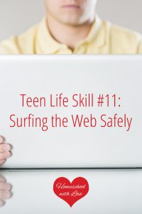 Teen on computer - Teen Life Skill #11: Surfing the Web Safely