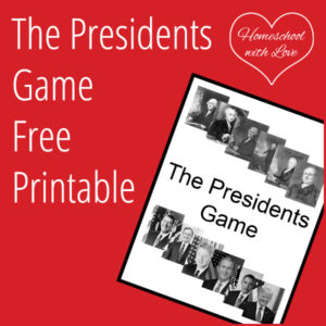 Picture of The Presidents Game - The Presidents Game Free Printable