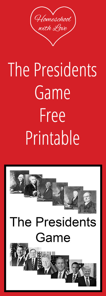 Picture of The Presidents Game - The Presidents Game Free Printable