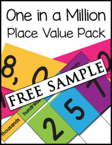 One in a Million Place Value Pack cover Free Sample 600h