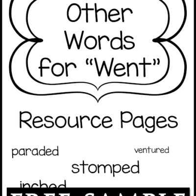 Other Words for “Went” Resource Pages Free Sample
