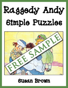 Raggedy Andy Simple Puzzles Free Sample cover 600h