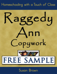 Raggedy Ann Copywork Free Sample cover 600h