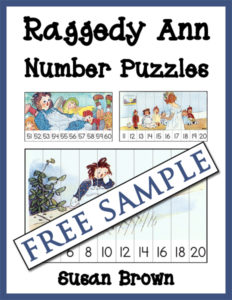 Raggedy Ann Number Puzzles Free Sample cover 600h