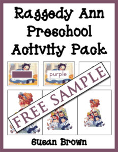 Raggedy Ann Preschool Activity Pack Free Sample cover 600h