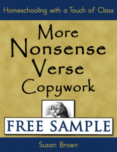More Nonsense Verse Copywork Free Sample cover 600h