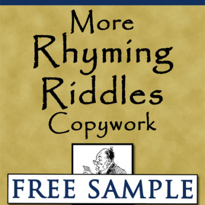 More Rhyming Riddles Copywork Free Sample