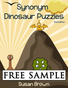 Synonym Dinosaur Puzzles cover 2 Free Sample 600h