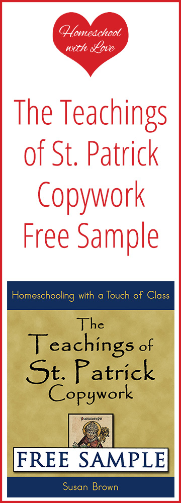 The Teachings of St Patrick Copywork Free Sample