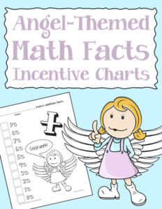 Angel Themed Math Facts Incentive Charts cover 600h
