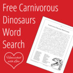 FREE Carnivorous Dinosaurs Word Search