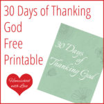 30 Days of Thanking God Free Printable
