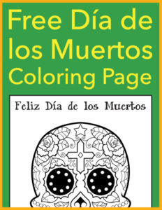 Free Dia de los Muertos Coloring Page 600h