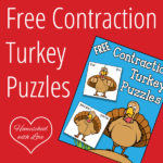 Free Printable Contraction Turkey Puzzles
