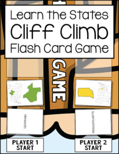 Learn the States Cliff Climb Flash Card Game 600h