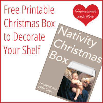 Free Printable Christmas Box to Decorate Your Shelf