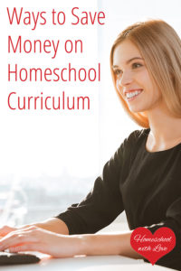 Woman typing on computer - Ways to Save Money on Homeschool Curriculum