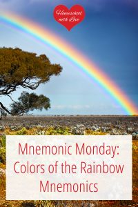 Rainbow over the desert - Colors of the Rainbow Mnemonics