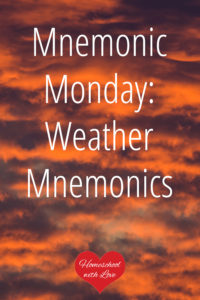 Red sky - Weather Mnemonics