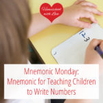 Mnemonic for Teaching Children to Write Numbers