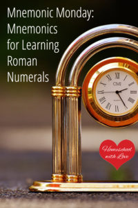 Clock with Roman numerals - Mnemonics for Learning Roman Numerals